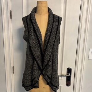 Gray and Black Women's Sweater Vest